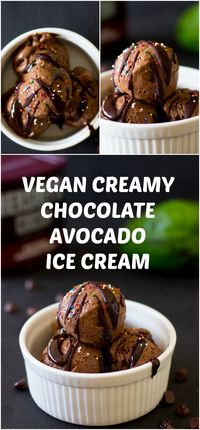 I've had avocado chocolate ice cream before and you actually can't tell that it's even there so yummy