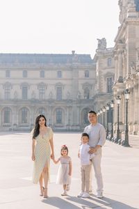Early morning family shoot in Paris in Tuileries Garden and the Louvre.