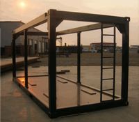 Container frame add the plexiglass roof/walls and it will make a perfect home gym