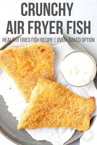This southern style air fryer fish recipe is healthy and gluten-free and seasoned to perfection. Use cod or tilapia for an easy crunchy finish with no deep-frying needed. This recipe also includes an oven-baked option too!