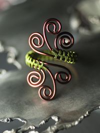 Bronze and Moss Green Woven Spiral Copper Ring by Moss & Mist Jewelry | Flickr - Photo Sharing!