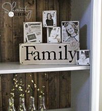 DIY Nailhead Family Photo Blocks~ great gift idea for family, Mother's or Father's Day, Christmas, etc.