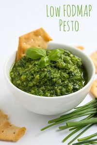 A garlic free, low FODMAP pesto made with chives and basil for the perfect IBS friendly sauce. Vegan & Paleo