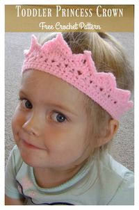 Toddler Princess Crown Free Crochet Pattern