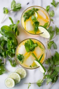This mango mojito is the perfect combination of rum, mint and sweet mango nectar. This drink is perfect for sipping by the pool and dreaming of warm sunny weather.
