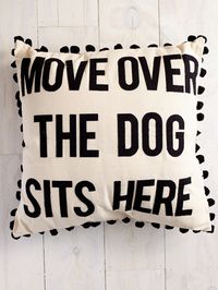 If you’re a pet owner – you know! Show your pup how loved he is with this fun accent pom pillow.
