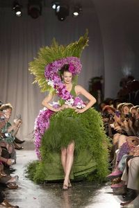 A model makes her way down the runway during Fleurotica
