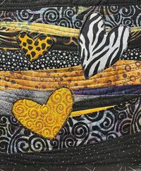 Georgia McLean's unusual interpretation of my wave landscape patchwork technique The technique https://www.etsy.com/priganart/listing/677893737/landscape-patchwork-tutorial-pdf