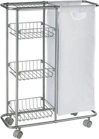 WENKO 12100100 Carello Slim - 3 ripiani, 28 L, Metallo patinato, 20 x 80 x 58 cm, Grigio : Amazon.it: Casa e cucina