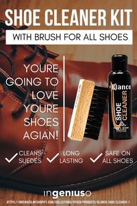 This Non-toxic shoe cleaner is great to use on cleaning multiple types of materials. It's a gentle yet effective strength, and long-lasting abilities, shoes, and sandals that were once considered obsolete will be back on your feet. #shoescleaning #cleanshoes #shoecare #shoescare #shoes
