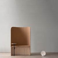 Focus Podseat is minimalist seating designed by Stockholm-based company Note Design Studio. Focus Podseat is a Seating unit with a high-backrest that give the furniture an encapsulated and intimate feel but also adding a sound absorbing and calming effect in the room. The seating furniture is designed as one overall experience where screen, bench and work table become a unit instead of three separate products. Regardless of where Focus Podseat is located in the room, up against a wall or central