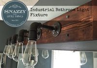 DIY Industrial Bathroom Light Fixture - By SnazzyLittleThings.com #TriplePFeature