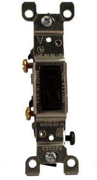 Leviton 1451-2 15 Amp, 120 Volt, Toggle Framed Single-Pole AC Quiet Switch, Residential Grade, Grounding, Brown - Wall Light Switches - AmazonSmile