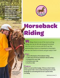 Cover of the Horseback Riding Badge Booklet for Junior Girl Scouts