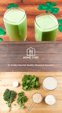 St. Paddy's Special: Healthy Shamrock Smoothie With Fresh Mint, Kale, and Spinach