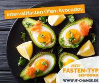 Hier vegetarisches Intervallfasten Avocado Rezept aus unserem Intervallfasten-Programm: Intervallfasten Ofen Avocados lassen sich ganz einfach & schnell zubereiten. 1.) Den Backofen auf 200 Grad (Ober-/ Unterhitze) vorheizen. 2.) Eine Avocado halbieren, den Kern entfernen und in die Avocado-Hälften jeweils ein Ei geben. Salzen und für ca. 15 Minuten auf einem Backblech mit Backpapier in den Ofen geben. Weitere Intervallfasten-Rezepte? Auf 👉 www.if-change.de 👈