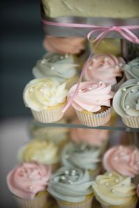 More couples are choosing cupcakes instead of the traditional wedding cake that can be decorated with different icing colors #weddingideas