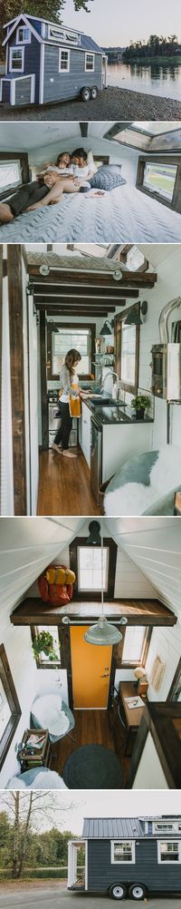 A custom tiny house on wheels in Oregon City, Oregon. Shared and built by Heirloom Custom Tiny Homes.