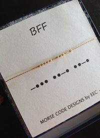 Let your best friend know what she means to you with my Morse Code necklace. This lovely necklace features 14k gold filled or sterling silver