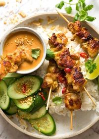 Thai Chicken Satay with Peanut Sauce | RecipeTin Eats