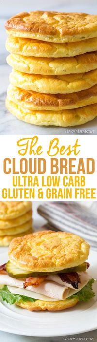 You've got to try this! The Best Cloud Bread Recipe #lowcarb #glutenfree #grainfree