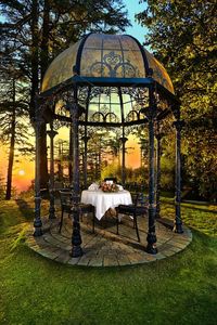 Private candlelit dinners in a charming hillside gazebo