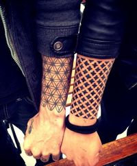 Geometric- cool spin for a couples tattoo