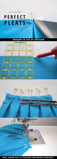 Pleats are a cleaner alternative to fabric gathers! See our five steps for making them perfect, every time. | Indiesew.com
