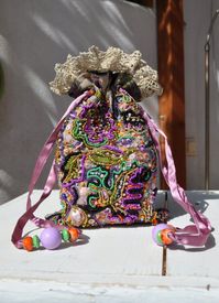 flowers bag wedding gift fabric bag bridal bag embroidery