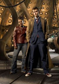 Still of David Tennant and Freema Agyeman in Doctor Who