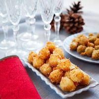 som "förrätt"Friterad minimozzarella