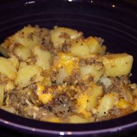 Hamburger Hash. Almost too easy...but this sounds like something that the boys would like.
