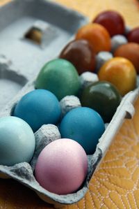 natural dyed Easter eggs