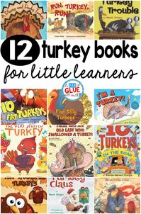 Our 12 favorite turkey books are perfect for your Thanksgiving or fall lesson plans. These are great for preschool, kindergarten, or first grade students.