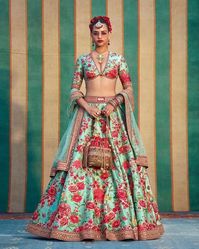 Aashni + Co on Instagram: “Bold florals for the bohemian bride by @sabyasachiofficial. Coming soon to our Notting Hill store // For enquiries, email…”