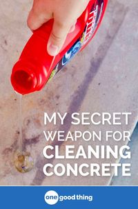 Erasing unsightly oil stains from your driveway or garage is easier than you'd think! Find out which surprising product makes it easy to clean concrete.