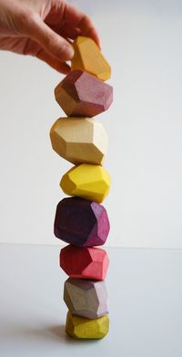 Snego building blocks are made using salvaged wood and natural dyes - great natural baby toy