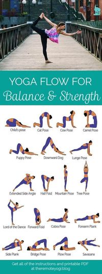 Yoga Sequence for Balance & Strength - Free Printable PDF