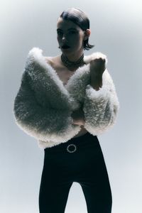 FAUX FUR JACKET - Ecru | ZARA Canada