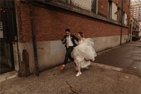 Industrial-Chic Wedding at Cerulean Wine Bar in Portland, OR // This fun, classy wedding was nothing short of the BEST PARTY EVER with the coolest urban vibes for a wedding day. Kaitlin looked so gorgeous in her stunning Haley Paige wedding dress. // Corrie Mahr Photography
