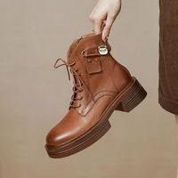CHIKO Hadiya Round Toe Block Heels Ankle Boots feature leather upper, leather, synthetic lining, rubber sole. Heel height is approx. 1.5" (4 cm) The post CHIKO Hadiya Round Toe Block Heels Ankle Boots appeared first on Chiko Shoes.