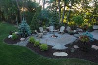 I love this..awesome firepit and landscape design!