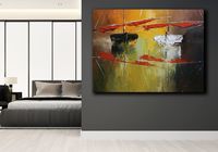 Sunrise on sea custom oil painting Seascape to order Commission fine art Yachts and regatta Sailing boats on canvas Beach home decor Present