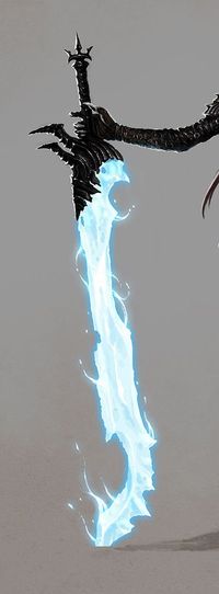 Fire effect and sword