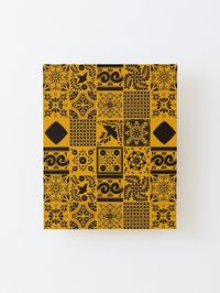"Black & Yellow Traditional Oriental Moroccan Style Artwork" Mounted Print for Sale by Arteresting | Redbubble