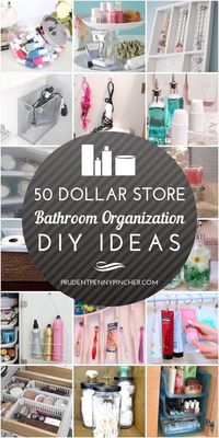 50 Dollar Store Bathroom Organization Ideas #organization #diy #dollartree #organizing #organizationideas #bathroom