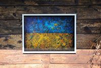 Hand painted Flag of Ukraine