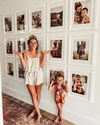 Love the matted look in the white frames! Got my babies back after 6 whole days 😭🙌🏻🤗 happiest mama right now! Our gallery wall is up and it’s making this house feel like a home! I…