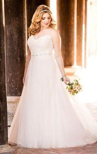 6025+ Perfect Beach Plus Size Wedding Dress by Stella York