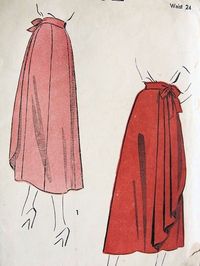 1940s BEAUTIFUL SIDE WRAP AROUND SKIRT PATTERN ADVANCE 4931